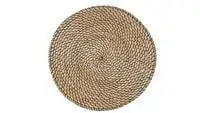 Place mat, seagrass/black37 cm