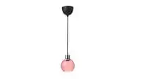Pendant lamp, pink/nickel-plated