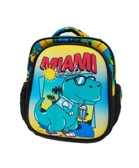 MASCO 12 Inches Miami Beach Dinosaur Printed Boys Kindergarten School Bag