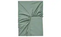 Fitted sheet for mattress pad, grey/green140x200 cm