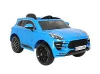 Roll Play Porsche Macan Truck Ride On Toy, 12V, RC, Blue
