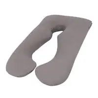 Sleep Night U Shape Full Body Support Pregnancy & Maternity Pillow With Washable Cover, Gray