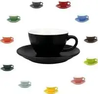 Coffee Cup With Saucer matte black 150ml