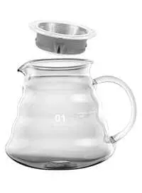 ميبرو V60 صانع خادم القهوة وعاء زجاجي مقاوم للحرارة صب فوق الخادم غلاية إبريق الشاي القهوة بالتنقيط اليد صب أكثر من 400 مللي