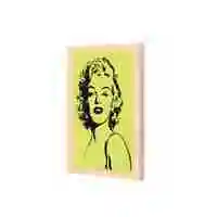 Lowha Marline Yellow Wall Art Wooden Frame Wood Color 23X33cm