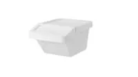 Waste sorting bin with lid, white, 37 l