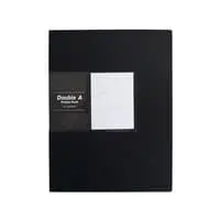 Double A Pocket File A4/20 Pockets Black, Suitable For School And Office Purpose
