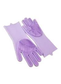Generic Waterproof Vegetable Cleaning Gloves Purple