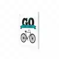 Lowha Go Ride A Bike Wall Art Wooden Frame White Color 23X33cm