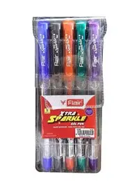 مجموعة أقلام جل فلير إكسترا سباركل مكونة من 5 ألوان