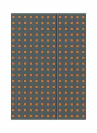Paper-Oh - Quadro Gray on Orange B5 Notebook (غير مُسطّر)