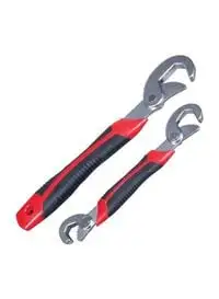 Style Home Adjustable Universal Multi Wrench Spanner Set -Silver/Red