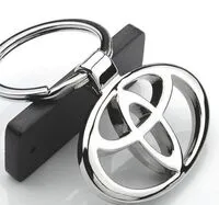 Generic ميدالية مفاتيح معدنية بشعار تويوتا، ميدالية مفاتيح للسيارة، حلقة مفاتيح
