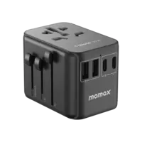 Momax Travel Socket 1-World Power Adapter Charger PD 5 Ports 35W UA9D - Black