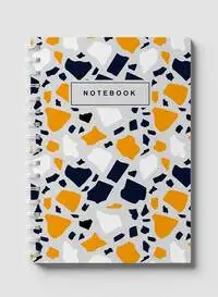 Lowha Spiral Notebook With 60 Sheets And Hard Paper Covers With Terrazzo Style Design, For Jotting Notes And Reminders, For Work, University, School