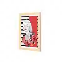 Lowha Fasion Black White Wall Art Wooden Frame Wood Color 23X33cm
