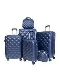 مورانو - طقم حقائب أمتعة بعجلات مورانو - 6 قطع (أزرق داكن)