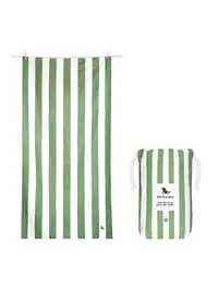 Dock & Bay Beach Towel, Super Absorbent, Quick Dry, Sand Free, Compact & Lightweight, 100% Recycled Materials, Includes bag - Large (160x90cm) - CAYMAN OLIVE