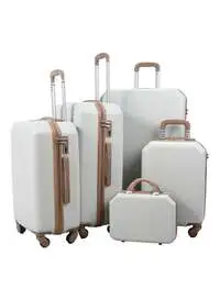 Morano 5-Piece Luggage Trolley Bag Set Special Beige/Khaki