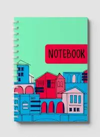 Lowha Spiral Notebook With 60 Sheets And Hard Paper Covers With Notebook Seamless Design, For Jotting Notes And Reminders, For Work, University, School