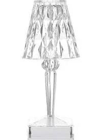 Generic USB Rechargeable Acrylic Diamond Table Lamp Clear