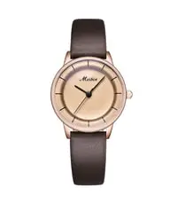 Meibin Analog Wrist Watch Leather Water Resistant For Women, M1078-Cfrg