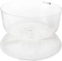 Royalford Multi-Functional Cake Stand, Rf10337 - Acrylic Cake Stand With Dome Lid, Chip Dip Server With Lids, Can Be Used As Punch Bowl Serving Dish, Salad Bowl Chips & Dips Server Etc