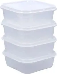 Royalford 4 Pcs Food Storage Container, 400ml, Rf10284 Polymer Container For Kitchen Pantry Organization And Storage Bpa Free Container Freezer Safe