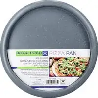 Royalford Non Stick Pizza Crisper Tray For Oven, 34*2.5cm, Pizza Oven Baking Tray, Easy Bake Round Base Layer Oven Tray, Assorted Colors, Rf8796