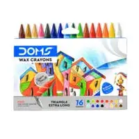 DOMS Extra Long Wax Crayons Set Of 16 Shades