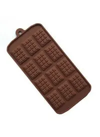 ماركة غير محددة قالب شوكولاتة مكون من 12 تجويفًا بني 22.6 x 10.7 x 0.5سنتيمتر