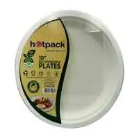 Hotpack bio-degradable plate 10"10 pieces