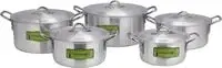 Royalford Cooking Pot Set With Steel Handle, Rf11207 Non Stick Aluminium Cookware Set Evenly Heating Base Casseroles With Lids, Multicolor