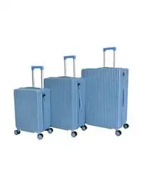 طقم حقائب سفر بعجلات بعجلات من مورانو مكون من 3 قطع - أزرق سماوي