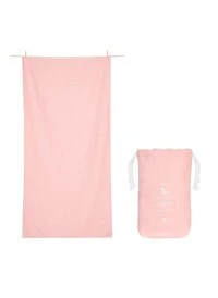 Dock & Bay Beach Towel, Super Absorbent, Quick Dry, Sand Free, Compact & Lightweight, 100% Recycled Materials, Includes bag - Large (160x90cm) - ISLAND PINK