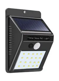 Generic 30 مصباح LED للطاقة الشمسية خارجي للحائط أسود 13 × 10 × 5 سم