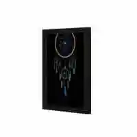 Lowha Dream Catcher Black Blue Wall Art Wooden Frame Black Color 23X33cm