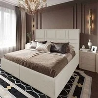 In House Berlin Linen Bed Frame - Queen - 200x140cm - Light Beige
