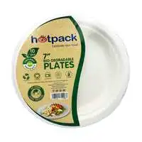 Hotpack bio-degradable plate 7''10 pieces