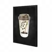 Lowha Coffeee Wall Art Painting With Pan Wooden Black Color Frame 43X53cm