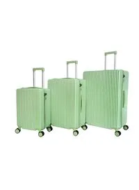 مجموعة حقائب سفر بعجلات للجنسين من مورانو مكونة من 3 قطع باللون الأخضر
