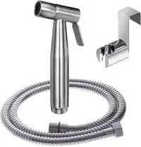 SKY-TOUCH Toilet Bidet Spray Gun Set, Shattaf Kit Handheld Self-Cleaning for Washroom and Bathroom, Toilet Water Sprayer, Silver