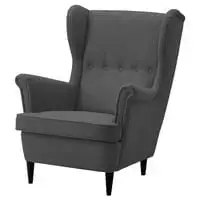 In House Chair King Linen With Two Wings - Dark Gray - E3