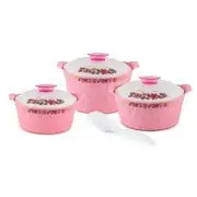 3 Pcs Hot pot set Hexon Florenza Jumbo Pink 4500 I 3500 I 2500
