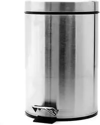 Royalford 7L Kitchen Pedal Trash Bin, Stainless Steel Rubbish Bin With Soft Close Lid, Foot Pedal, Flat Lid & Strong Plastic Inner Bucket, Fingerprint Proof & Rust Resistant  Odor Free & Hygienic