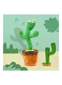 Xiuwoo Cute Electric Dancing Cactus Plant Stuffed Toy Magical Music And Light