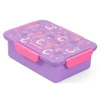 Eazy Kids 1 / 2 / 3 / 4 Compartment Convertible Bento Lunch Box Tropical - Purple 850ml