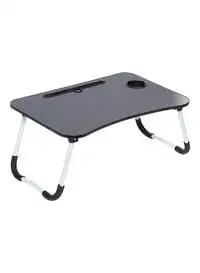 Generic Portable Folding Laptop Table With Ipad And Cup Holder Black