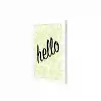 Lowha Hello Wall Art Wooden Frame White Color 23X33cm