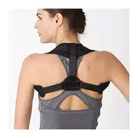 Adjustable Posture Corrector Back Support Brace Belt Black